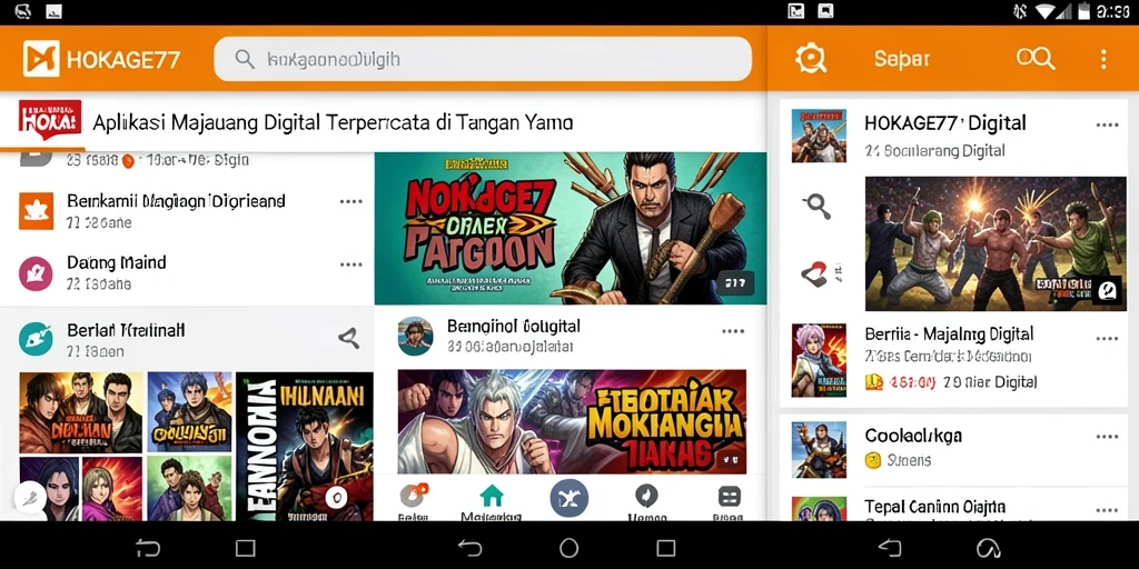 Tampilan antarmuka HOKAGE77 yang modern dan informatif.